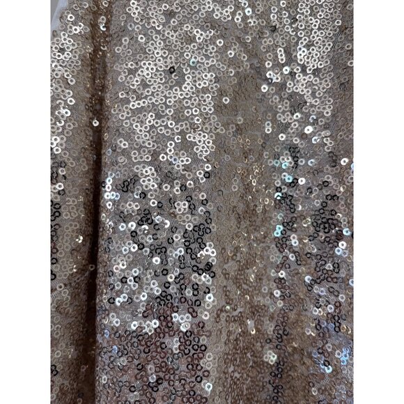 Lulus Womens Small Gold Sequins Sleeveless Dress Adjustable Straps Night Out - Picture 2 of 6